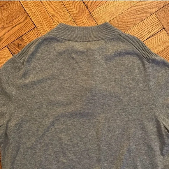 Hugo Boss Men's Quarter Zip-Up Gray Sweater XL - Picture 8 of 10